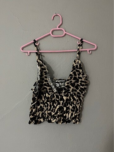 LEOPAR DESENLİ CROP
