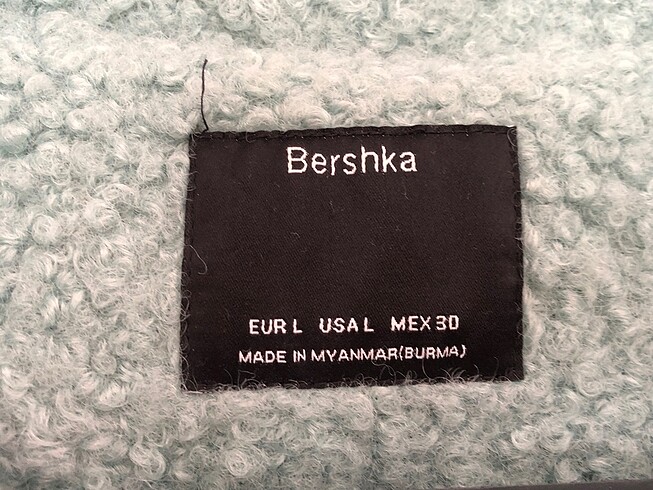 l Beden turkuaz Renk Bershka Kislik Kaban