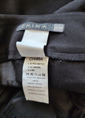 xs Beden siyah Renk Chima Kumaş Pantolon