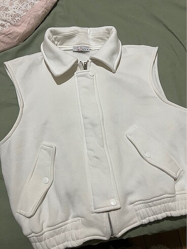 Zara Beyaz basic yelek
