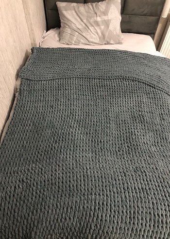 Gri battaniye el örmesi - Görsel 7