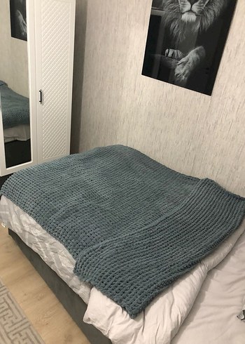 Gri battaniye el örmesi - Görsel 6