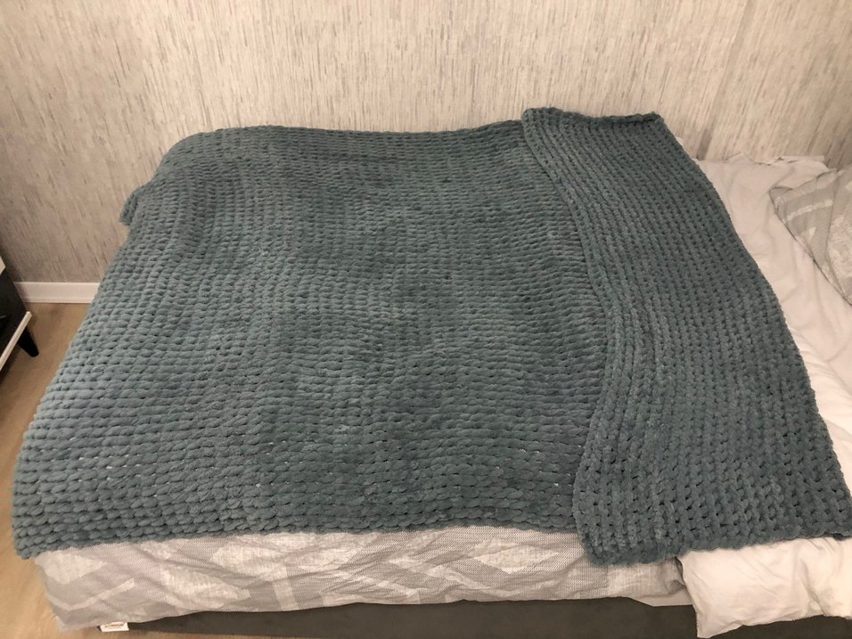 Gri battaniye el örmesi - Görsel 5