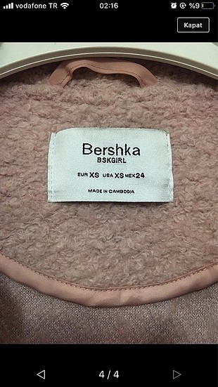 Bershka Kaşe kaban