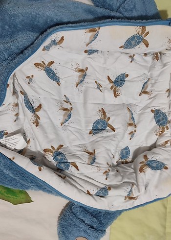 Mavi Erkek Bebek Peluş Tulum - Görsel 4