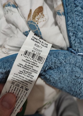 Mavi Erkek Bebek Peluş Tulum - Görsel 5