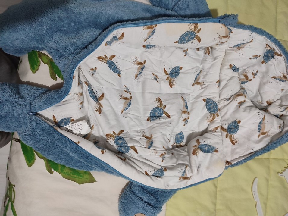 Mavi Erkek Bebek Peluş Tulum - Görsel 4