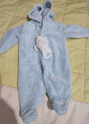 Mavi Nakışlı Erkek Bebek Tulumu - Görsel 3