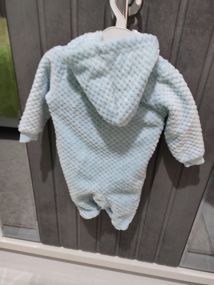 Mavi Nakışlı Erkek Bebek Tulumu - Görsel 2