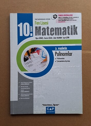  Beden ÇAP YAYINLARI 10. SINIF MATEMATİK FASİKÜLLERİ(FEN LİSESİ)