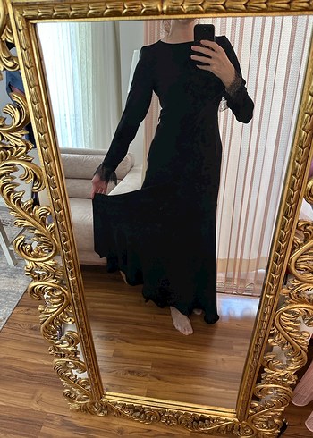 Aker Siyah Uzun Davet Elbisesi - Görsel 3