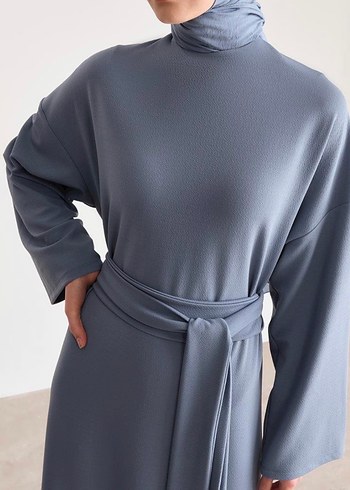 Yüksek Yaka Armine Elbise - Görsel 4