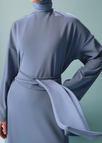 Yüksek Yaka Armine Elbise - Görsel 2