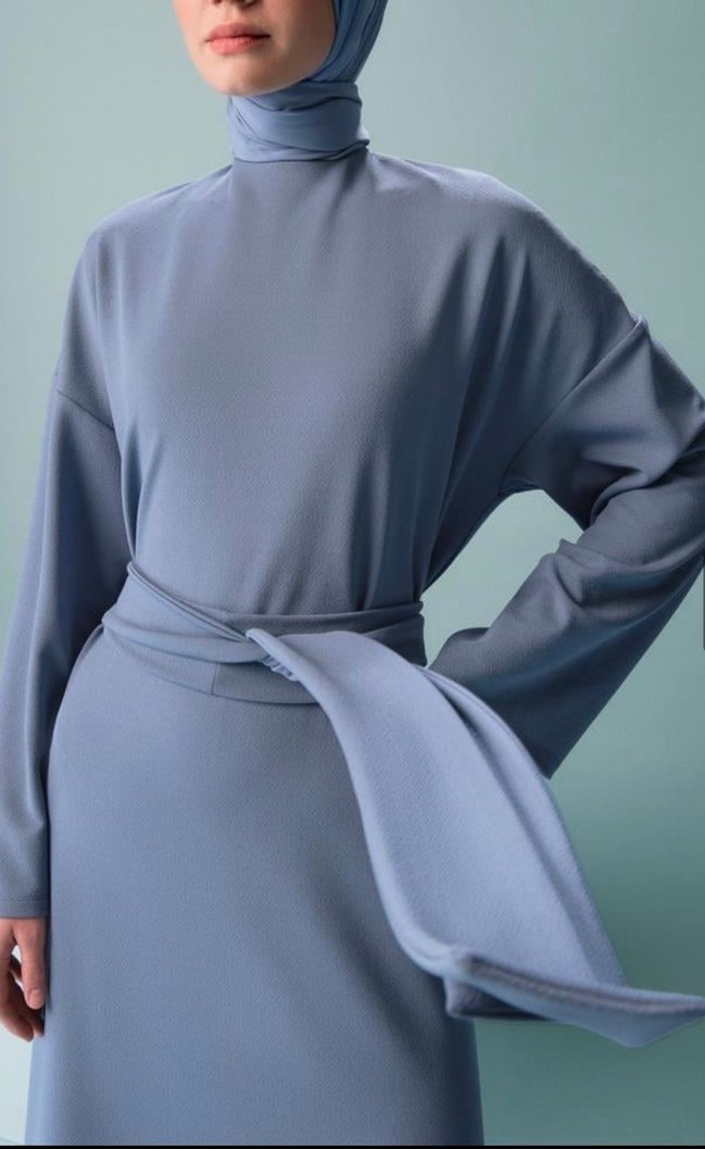 Yüksek Yaka Armine Elbise - Görsel 2