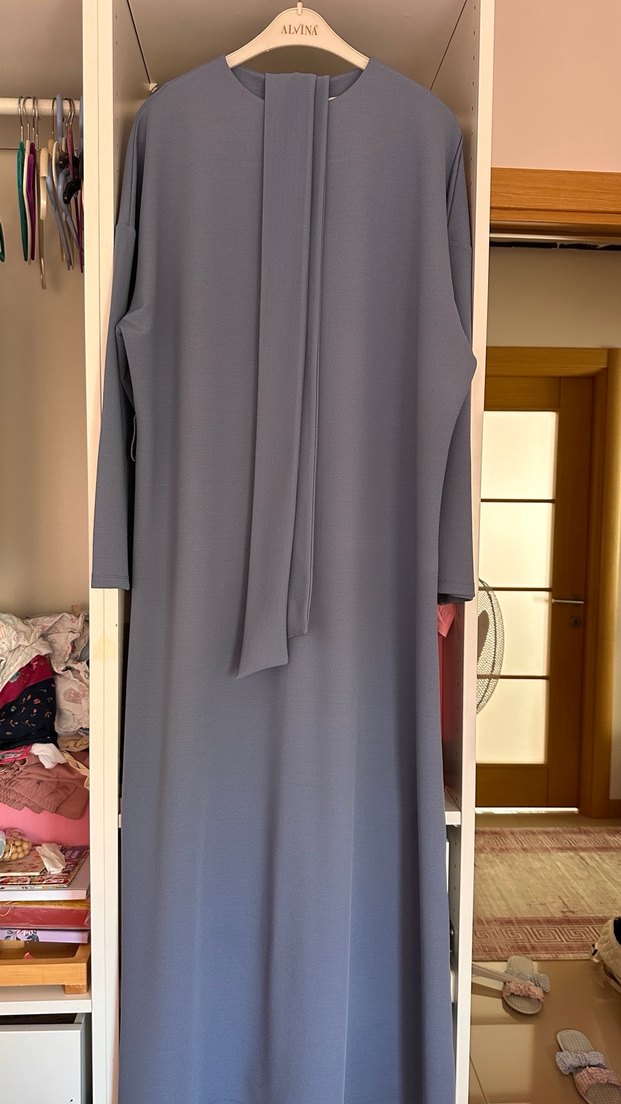 Yüksek Yaka Armine Elbise - Görsel 5