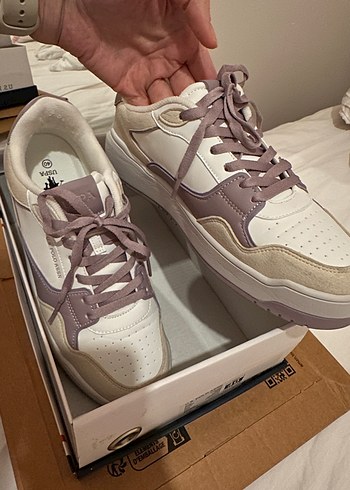 U.S. POLO ASSN. Kadın Spor Ayakkabı (Beyaz-Lila 40 Numara) - Görsel 2