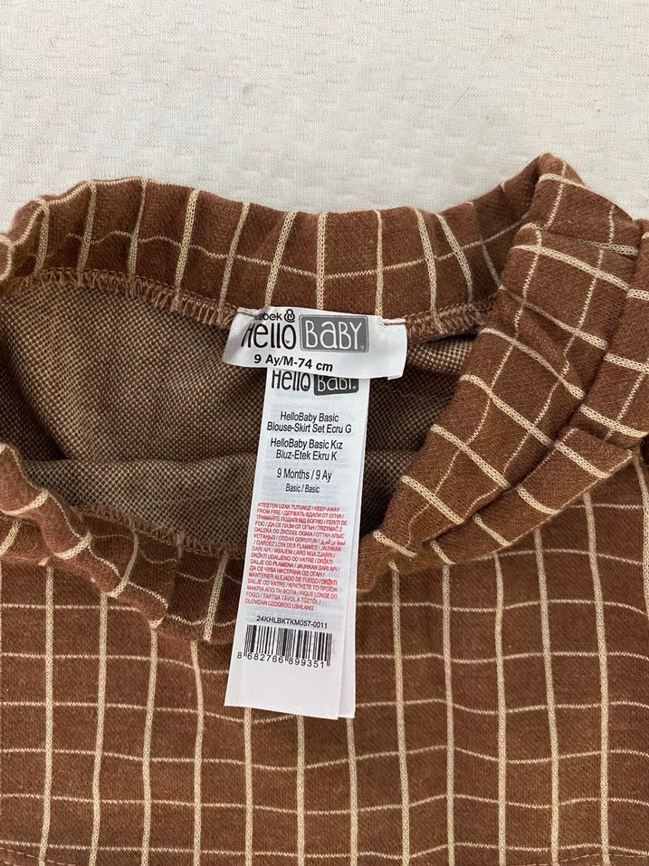 Kahverengi Kareli Bebek  Etek - Görsel 2