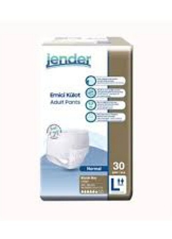 Jender marka large boyut 30lu hasta kulot bezi