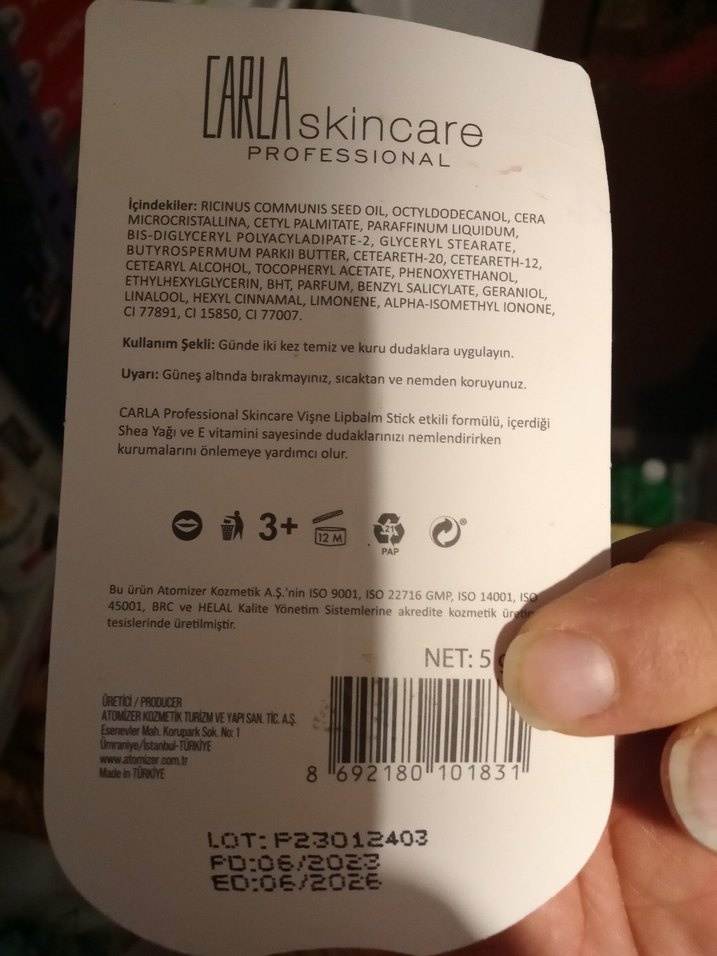 Kiraz Aromalı Dudak Nemlendirici Stick - Görsel 2