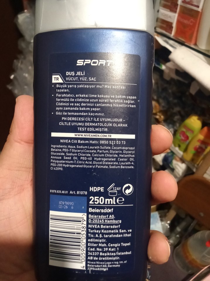 Nivea Men Sport 250ml Duş Jeli - Görsel 2