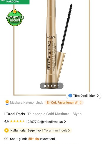L'Oréal Paris Telescopic Mascara - Görsel 3