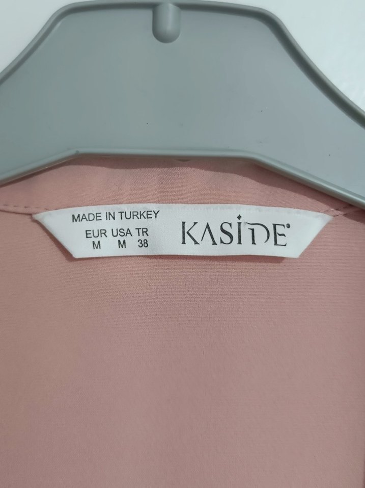 Kemerli Pudra Rengi Uzun Tulum - Görsel 3