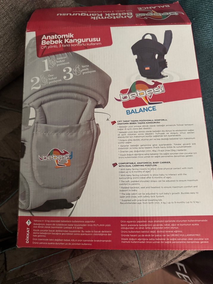 Bebesi Balance Anatomik Kırmızı Bebek Kangurusu - Görsel 2