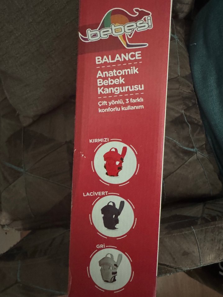 Bebesi Balance Anatomik Kırmızı Bebek Kangurusu - Görsel 3