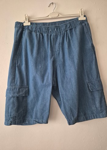 Erkek Denim Loose Fit Kargo Şort