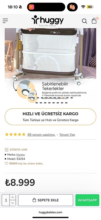 Huggy moon anne yanı otomatik beşik ve oyun parkı
