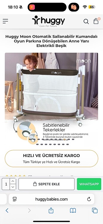 Diğer Huggy moon anne yanı otomatik beşik ve oyun parkı