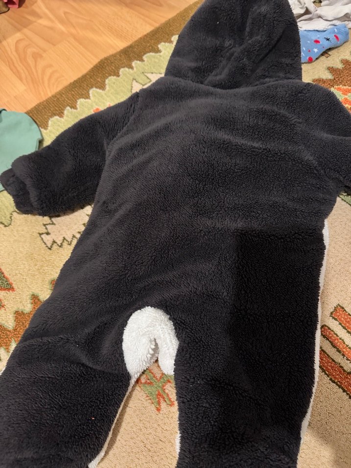 Kürklü Panda Desenli Bebek Tulumu - Görsel 2