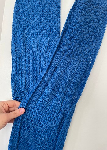 Siyah Dantelli Kadın Örgü Şal - Görsel 3