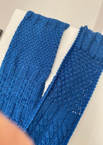 Siyah Dantelli Kadın Örgü Şal - Görsel 5