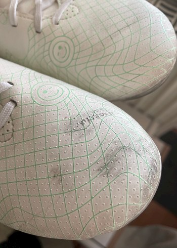 Beyaz Bağcıklı futbol Ayakkabısı - Görsel 5