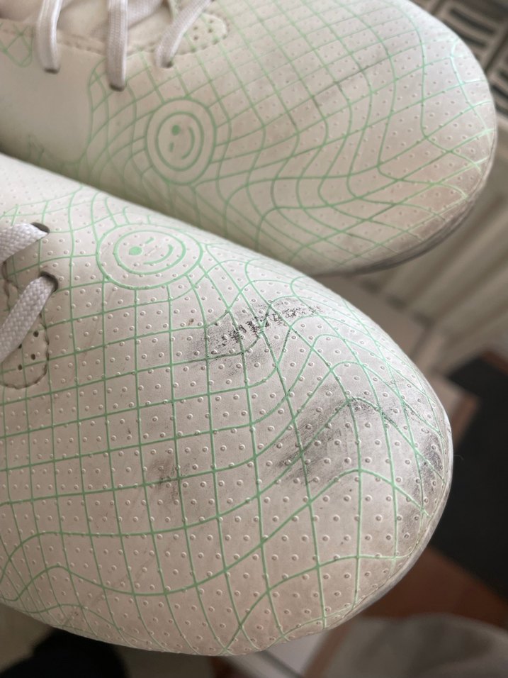 Beyaz Bağcıklı futbol Ayakkabısı - Görsel 5