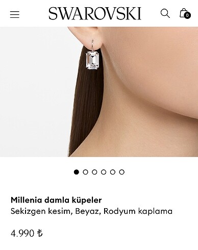 Beden Swarovski Orjinal Küpe