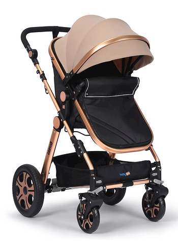 Kahverengi Bebek Arabası ve Oto Koltuğu Seti - Görsel 2