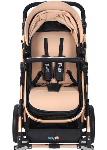 Kahverengi Bebek Arabası ve Oto Koltuğu Seti - Görsel 5