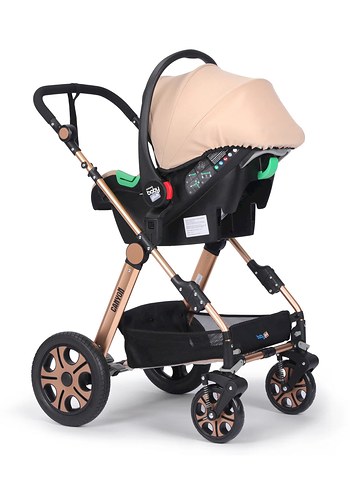 Kahverengi Bebek Arabası ve Oto Koltuğu Seti - Görsel 7