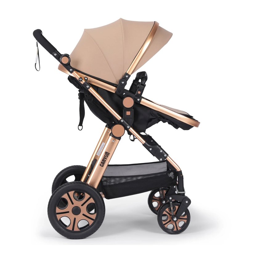 Kahverengi Bebek Arabası ve Oto Koltuğu Seti - Görsel 4