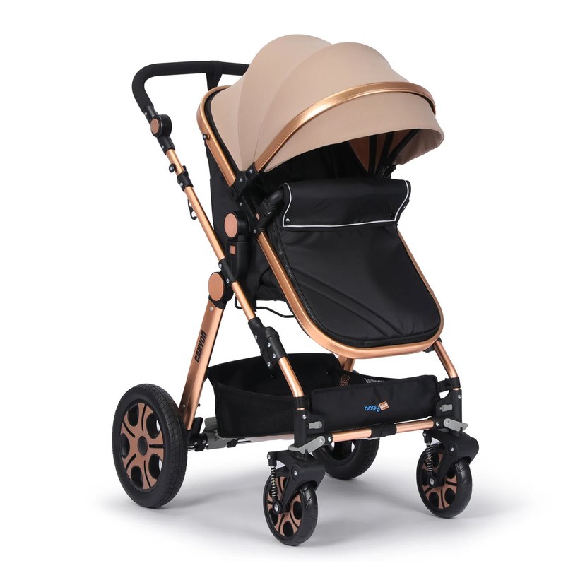 Kahverengi Bebek Arabası ve Oto Koltuğu Seti - Görsel 2