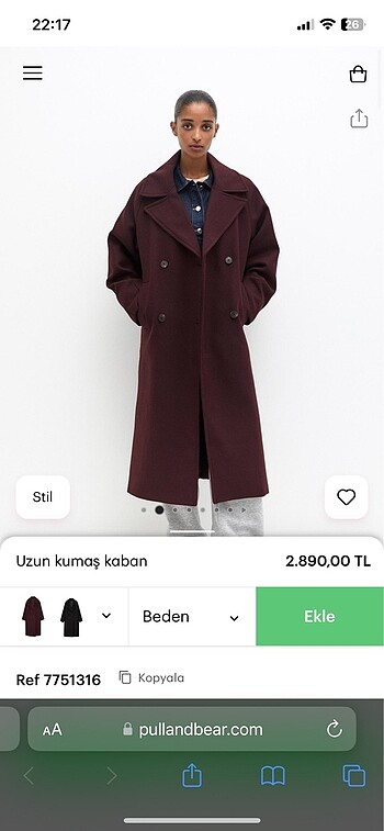 m Beden Pull bear