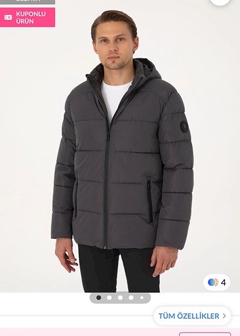 Erkek Midi Kışlık mont - Görsel 4