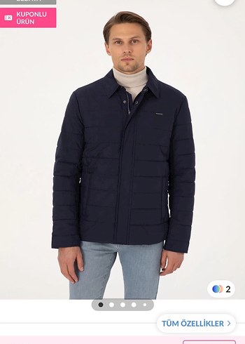 Düğmeli Lacivert Erkek Ceket - Görsel 3