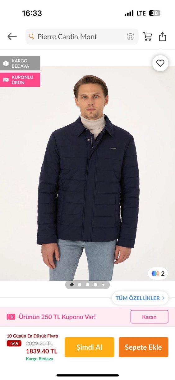 Düğmeli Lacivert Erkek Ceket - Görsel 3