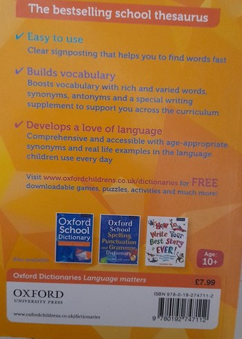 Oxford School Thesaurus İngilizce sözlük - Görsel 5