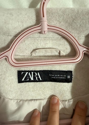 Zara Gri Kısa Fermuarlı Kadın Kaban
