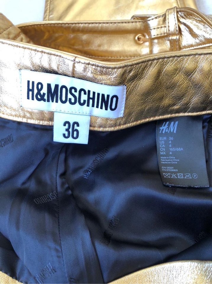 Kadın Altın Renkli Deri Skinny Pantolon — görsel 4/10