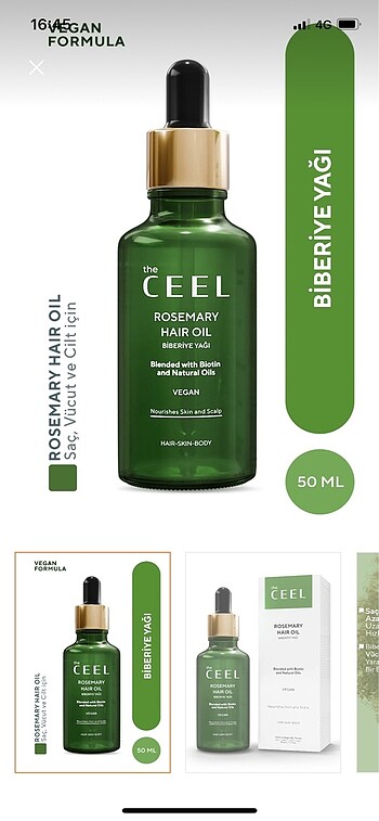 The ceel biberiye yağı